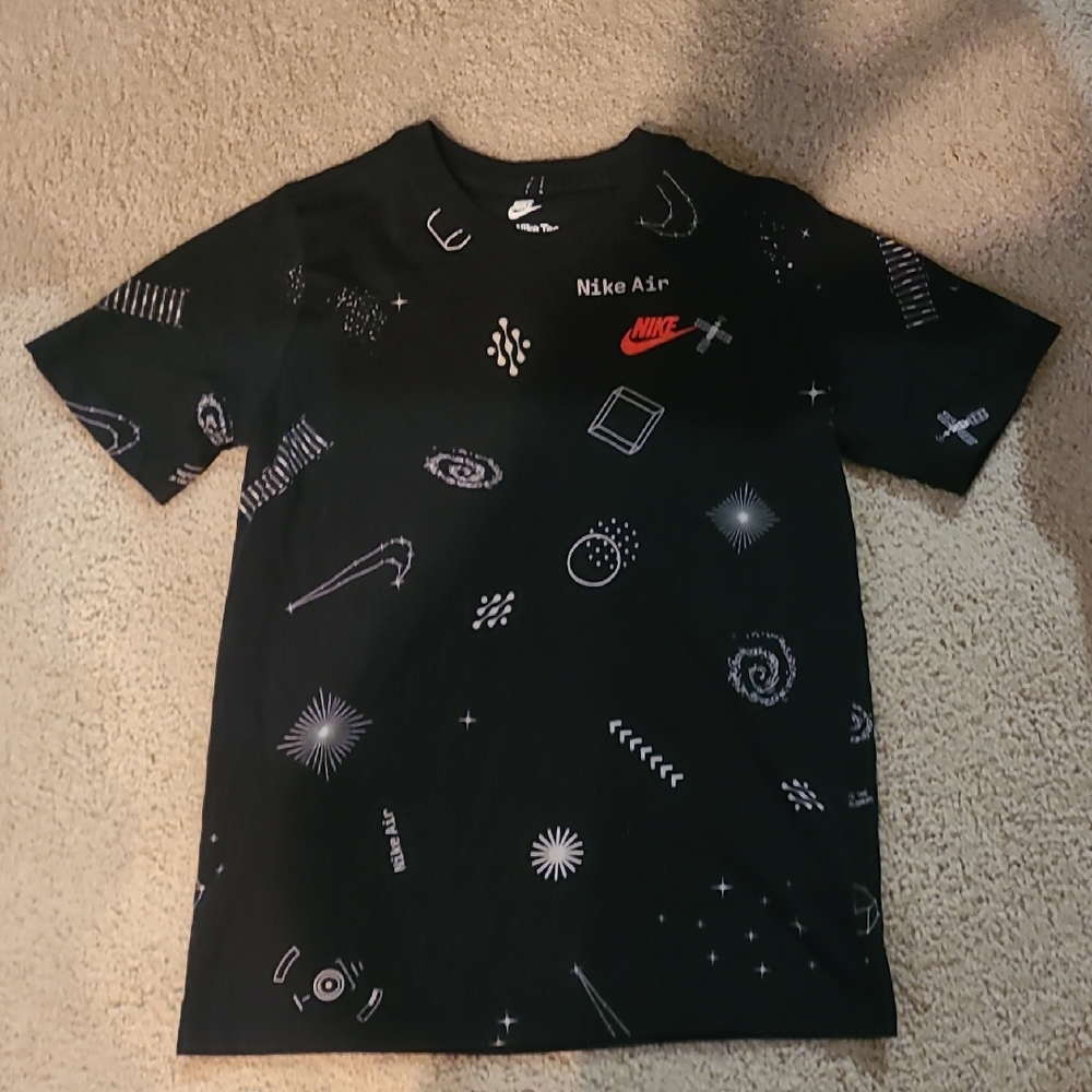 Nike Air Kids Black and Red Graphic Tee